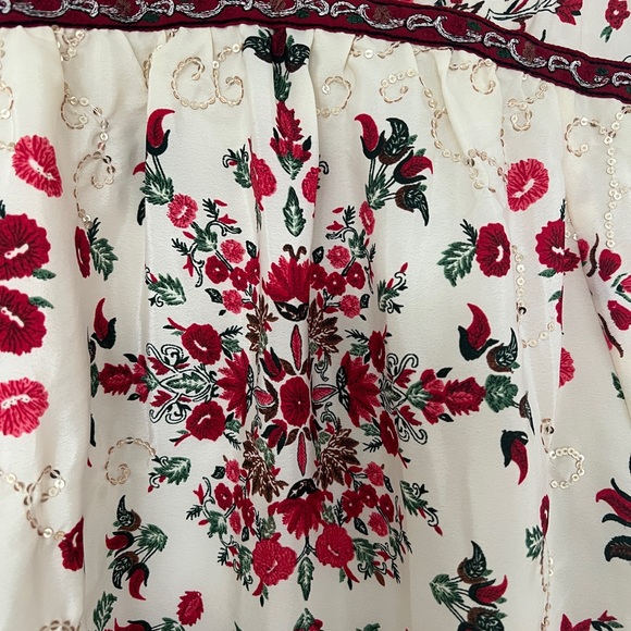 Free People floral print embroidered boho dress with pockets size 2 - Picture 2 of 3